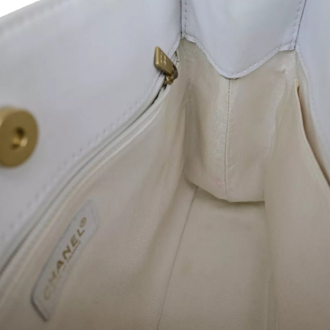 CHANEL Quilted Wild Stitch CC Logo Chain Shoulder Bag
