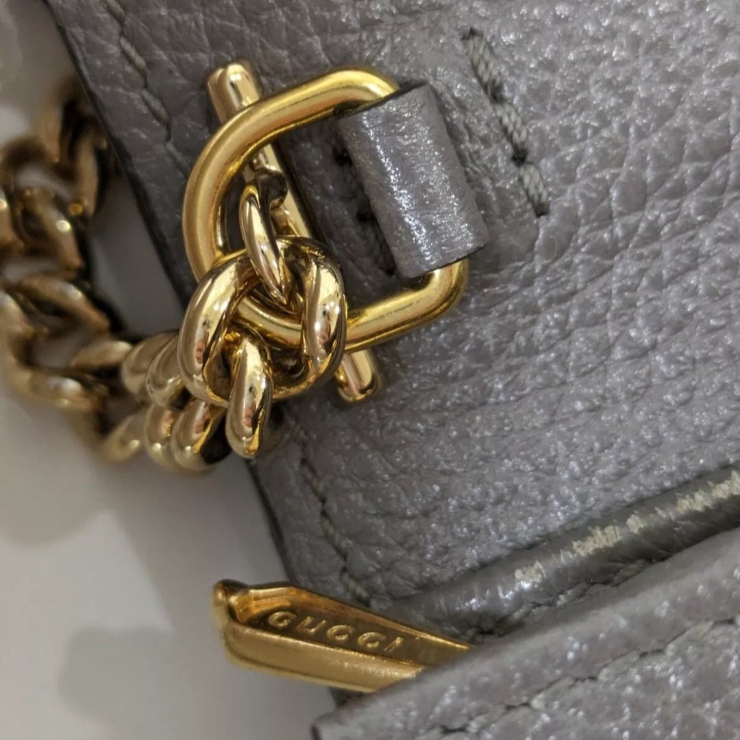 GUCCI GG Zumi Compact Wallet Wristlet with Box and Dustbag