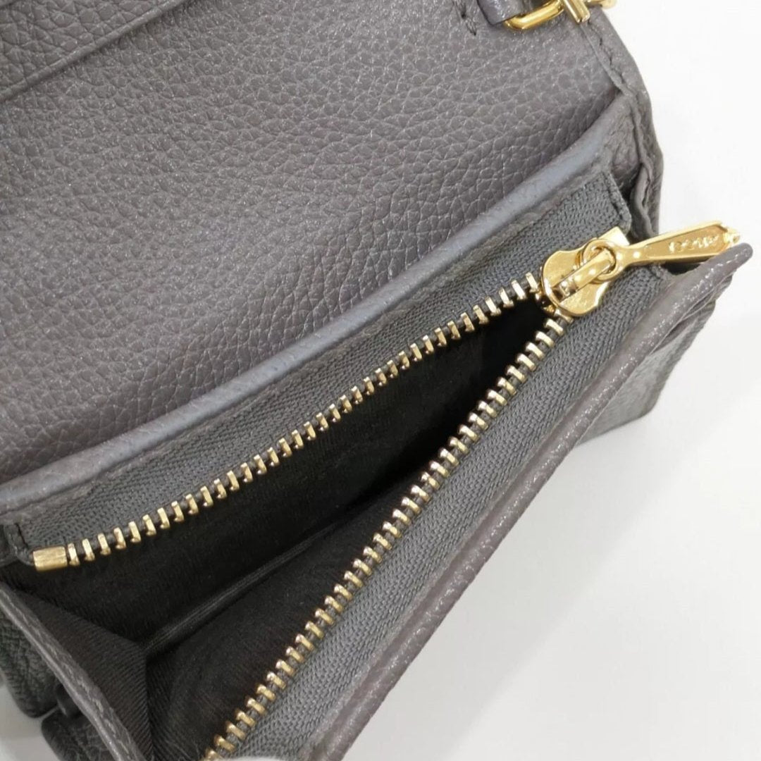 GUCCI GG Zumi Compact Wallet Wristlet with Box and Dustbag