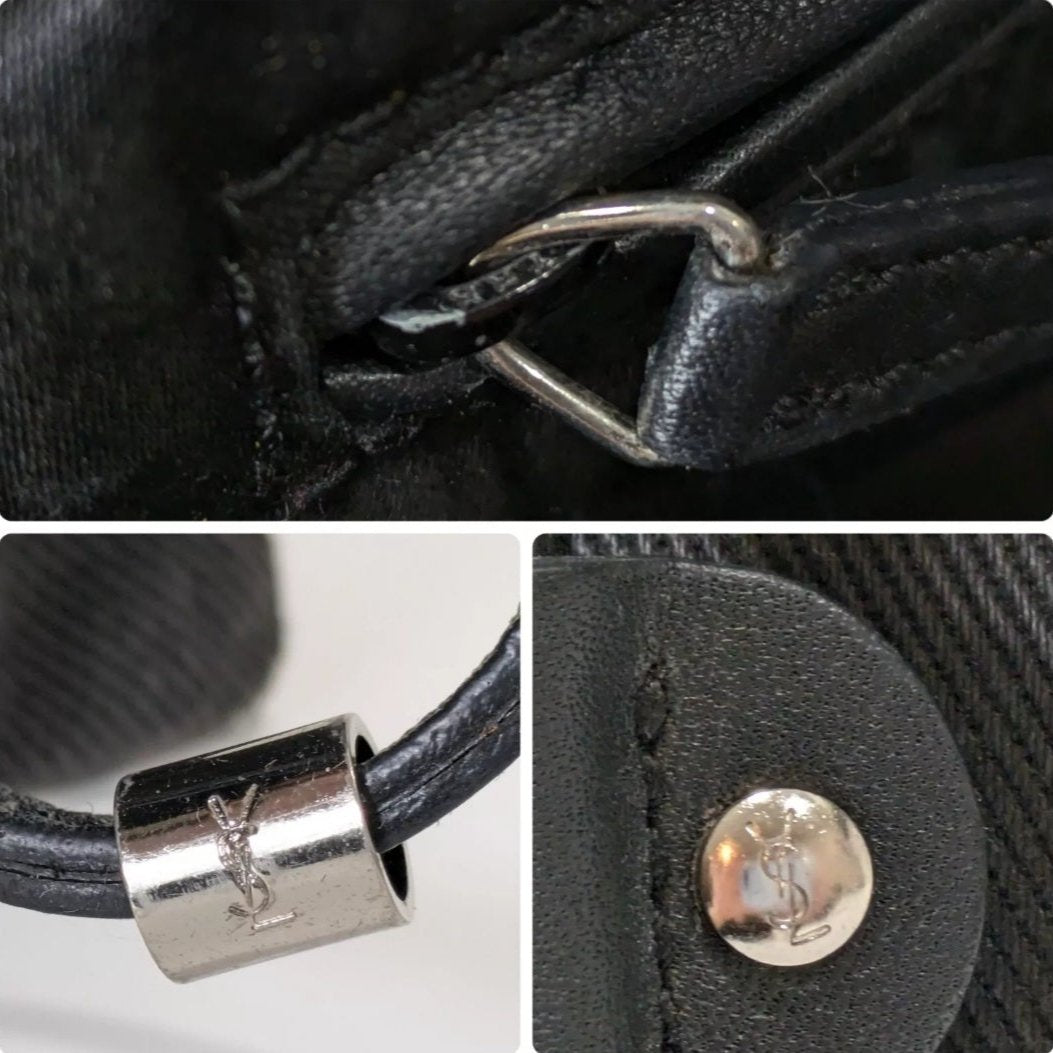 YVES SAINT LAURENT YSL Small Kahara Canvas Tote Bag