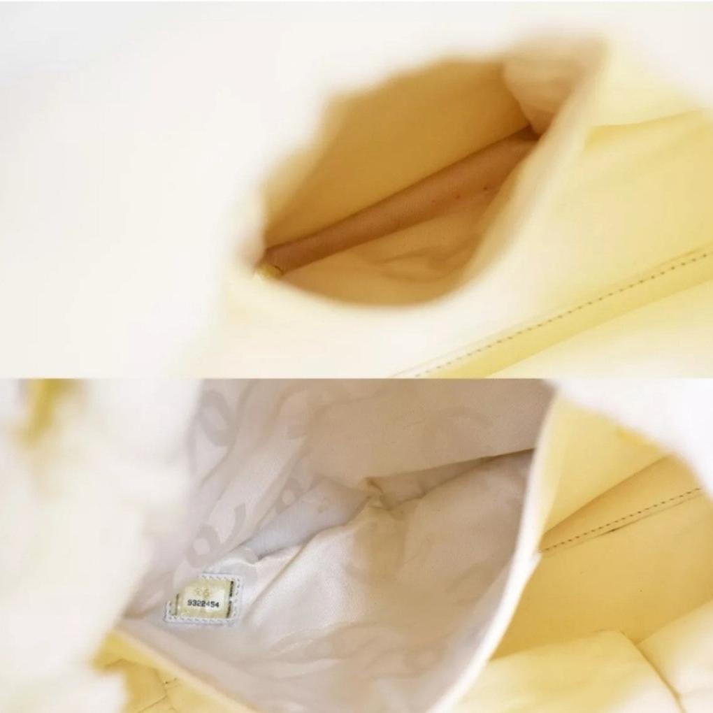 CHANEL Harlequin Ivory Fur and Chain Tote Bag