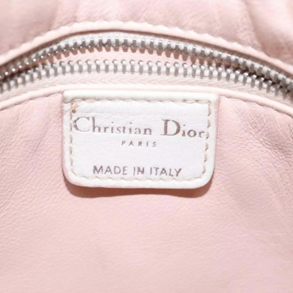 CHRISTIAN DIOR Lady Dior Cannage Cream/White Leather Hand Bag