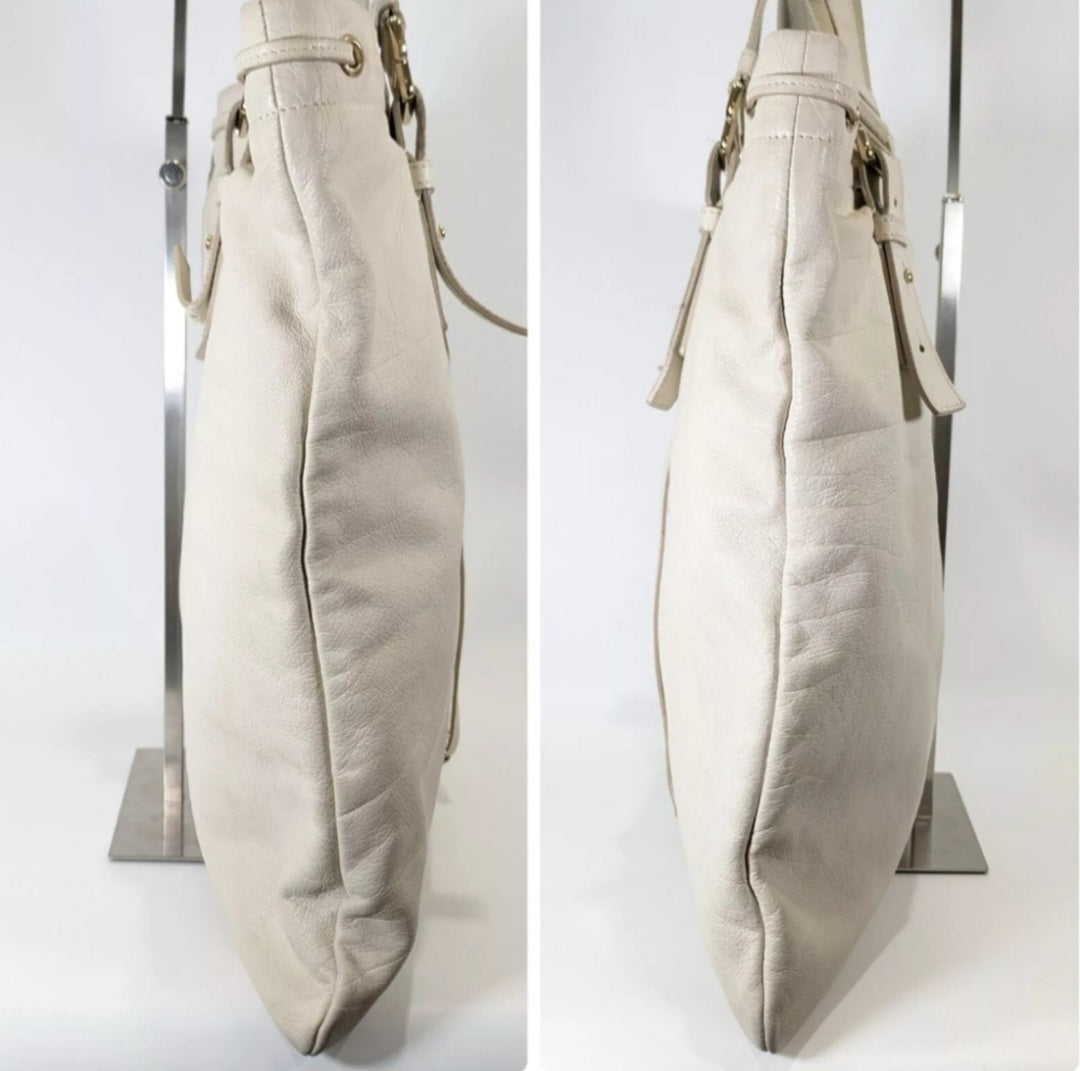 YVES SAINT LAURENT YSL Large Kahara Studded Leather Tote Bag