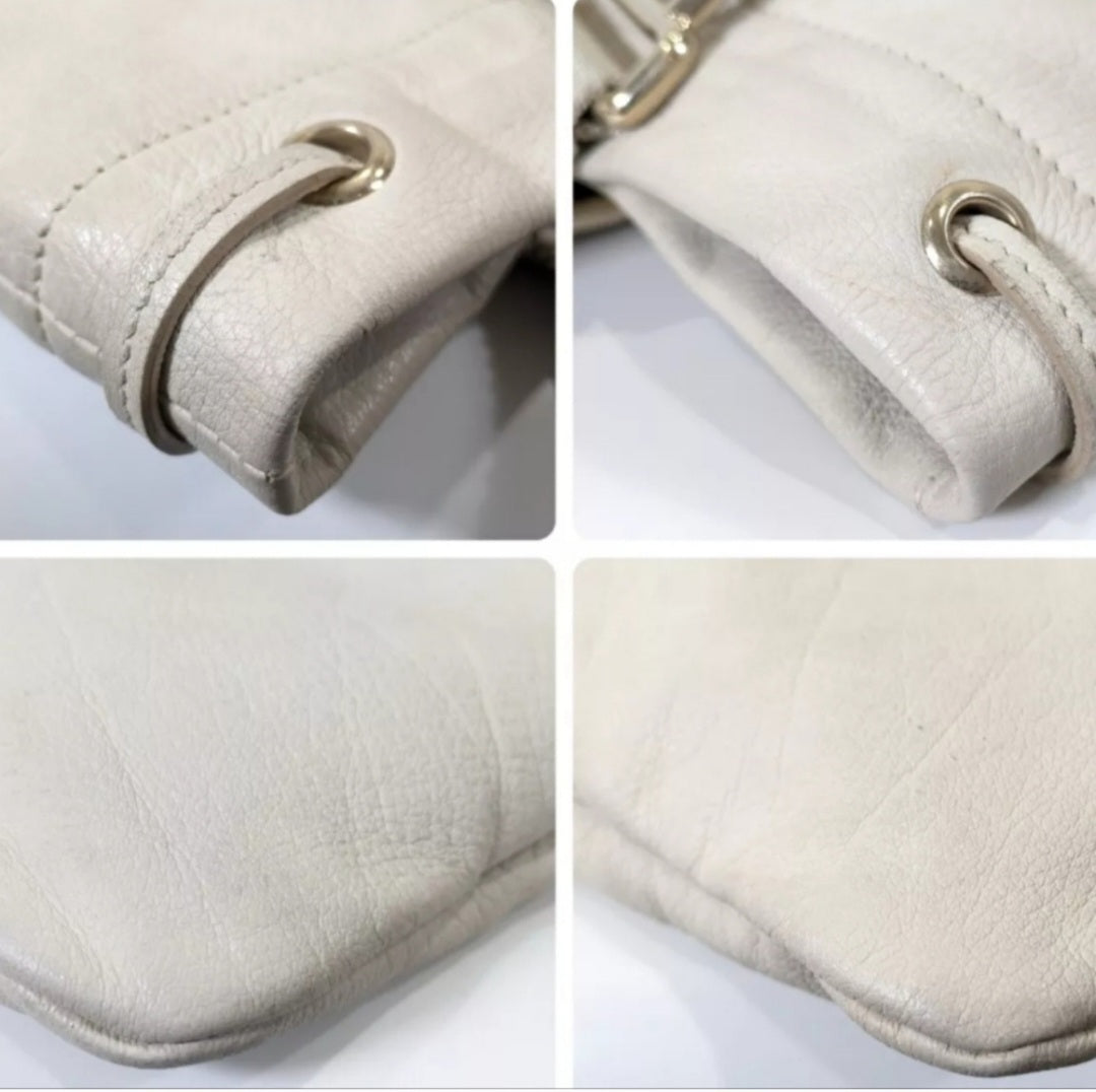 YVES SAINT LAURENT YSL Large Kahara Studded Leather Tote Bag
