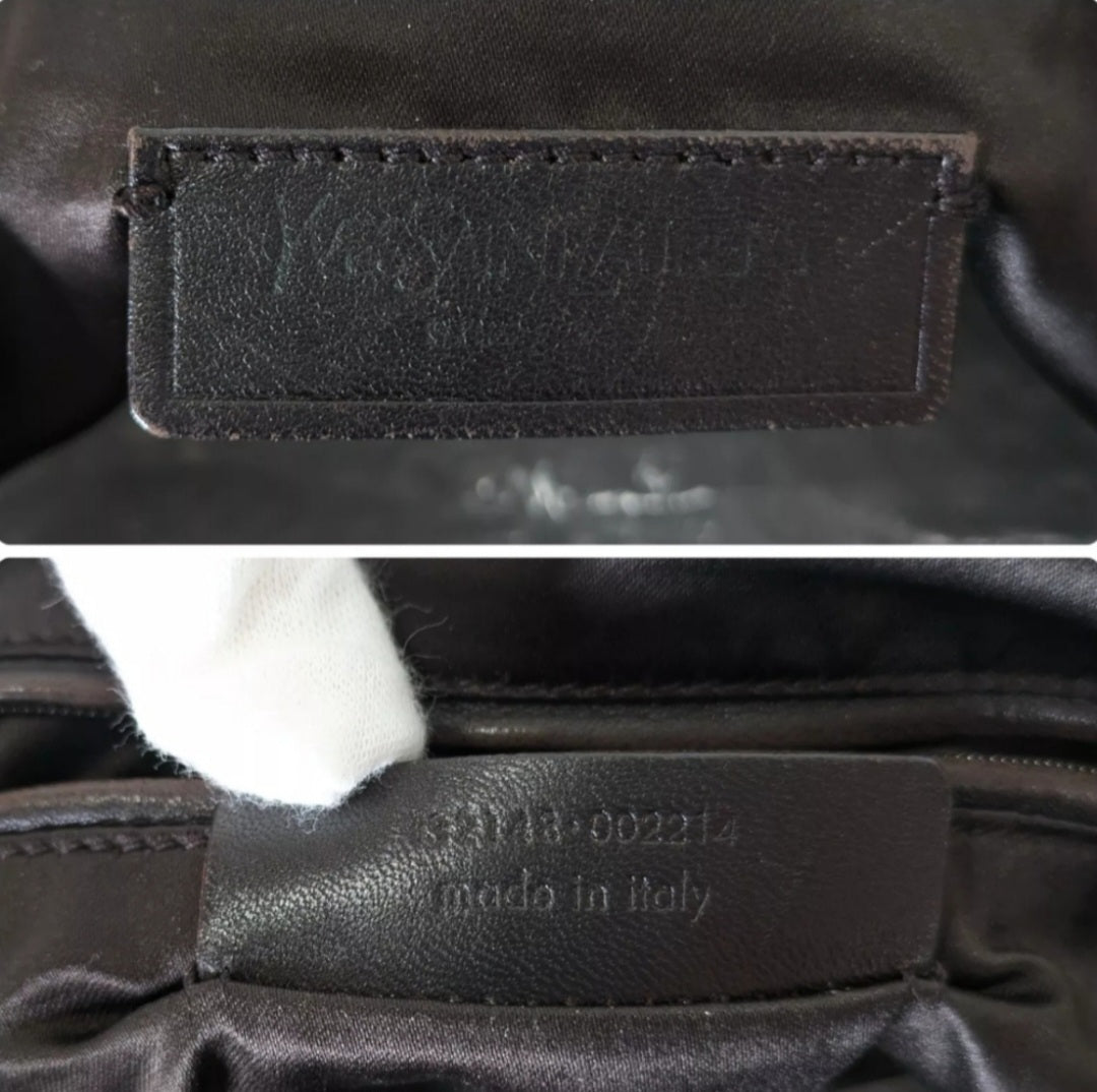 YVES SAINT LAURENT YSL Large Kahara Studded Leather Tote Bag