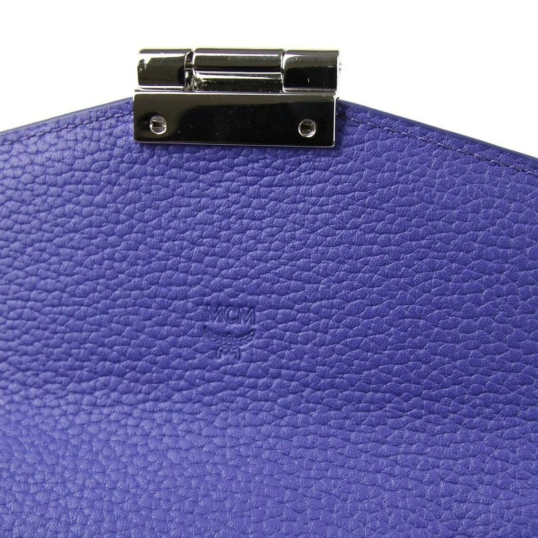 MCM Patricia Large Studded Leather Wallet on Chain