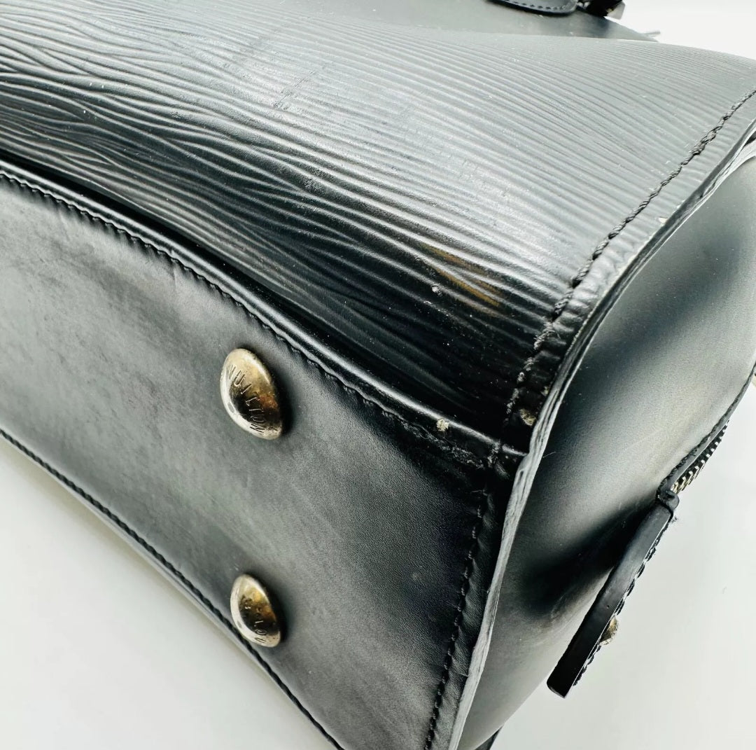 LOUIS VUITTON Black Epi Pont Neuf Top Handle Bag