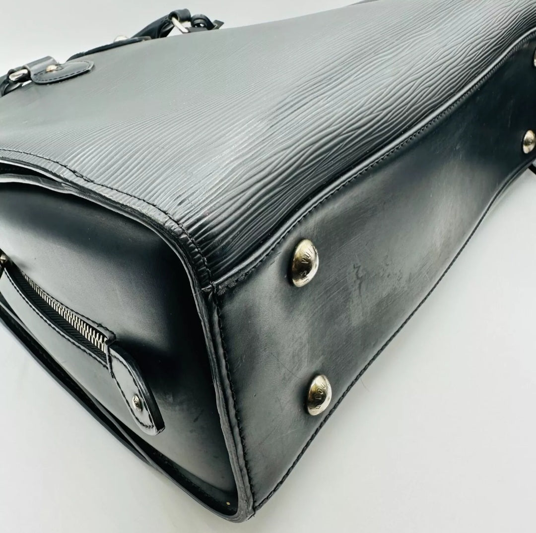 LOUIS VUITTON Black Epi Pont Neuf Top Handle Bag