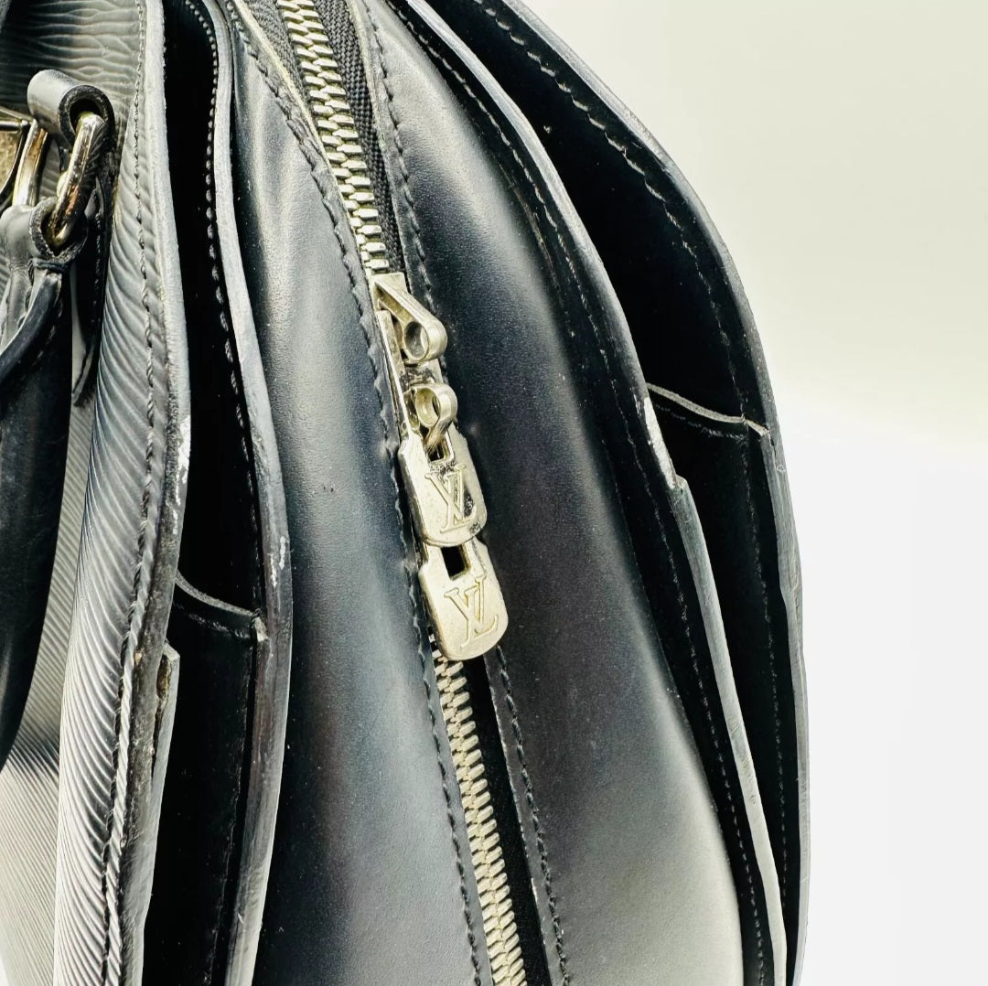 LOUIS VUITTON Black Epi Pont Neuf Top Handle Bag