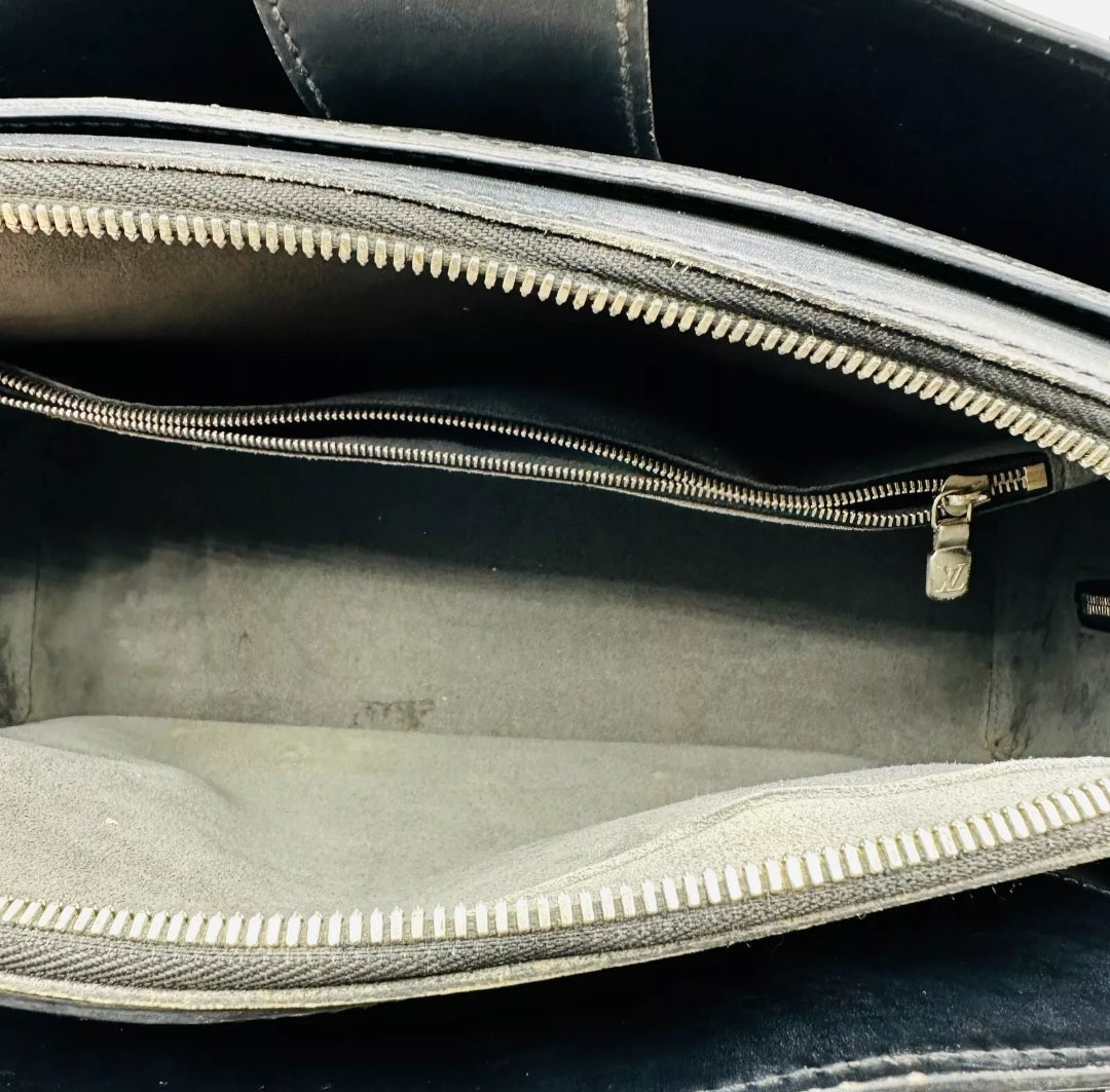 LOUIS VUITTON Black Epi Pont Neuf Top Handle Bag