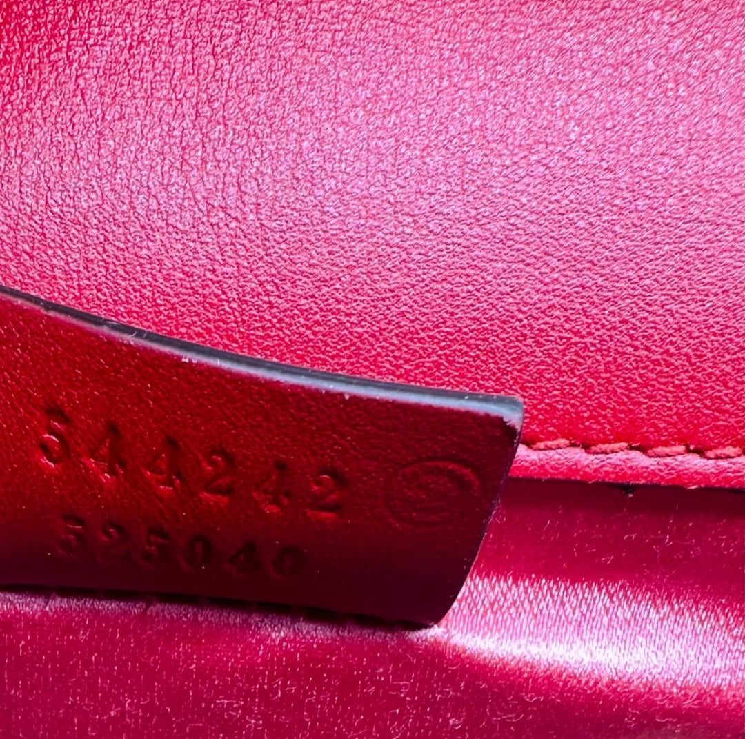 GUCCI Broadway Red Velvet and Leather Crystal Bag with Rope Strap, New